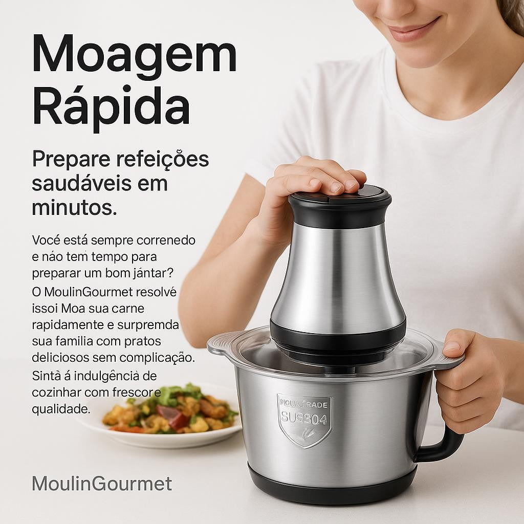 Moedor Elétrico de Carne 2 Litros Rápido e Prático
